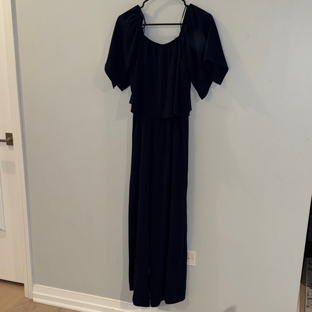 Elegant Navy Blue Women's Jumpsuit